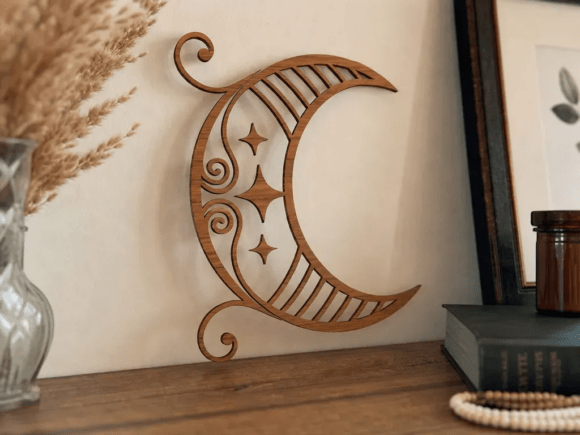 Download Crescent Moon Wall Hanging with Moon - Premium Bundle