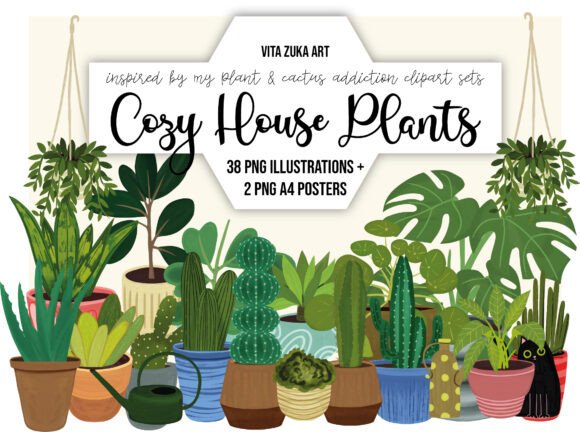 Download Cozy House Plant Clipart Set - House Collection