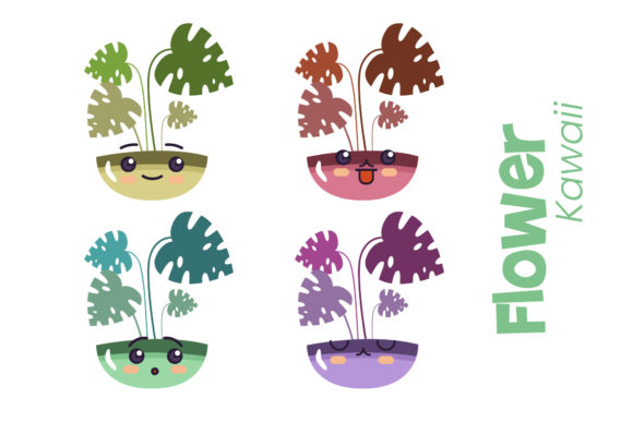 Download Plant Kawaii Bundle Pose Illustration - Illustration Collection