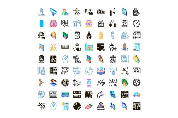 Download Diverse Set of Abstract Icons Representi - Premium Resources