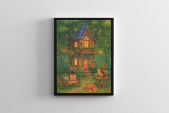 Download Enchanted Woodland Treehouse Cross - House Collection